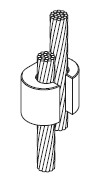 Tinned copper 'C' shape connector 50-70 mm? 35-70 mm? 25 0.09 kg