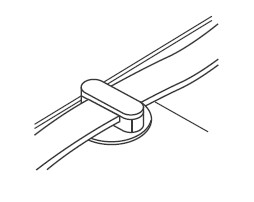 Solvent weldable DC tape clip 25 x 3 mm White 0.03 kg