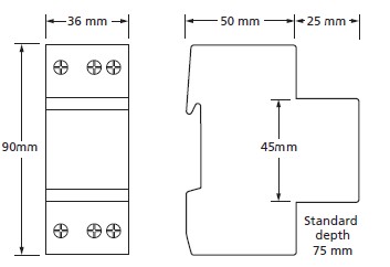 Protector rated 32A or less with rem contact for single phase supp 200-280V