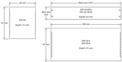 Eight port 19" rack mount protector