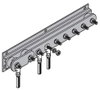 Tinned copper earth bar with single disconnecting link 20 way