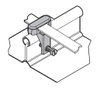 Standing seam roof fixing with non-metallic DC tape clip Grey 25 x 3 mm