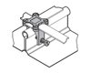 Standing seam roof fixing with square tape clamp Aluminium 0.12 kg 25 x 3mm