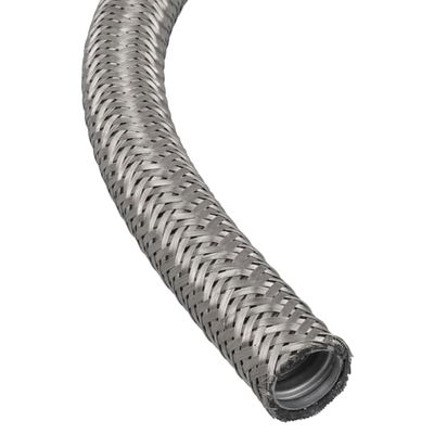Steel conduit with stainless s/steel overbraid 32mm Silver