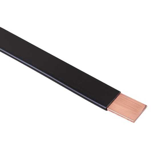 PVC covered copper tape 25 x 3 mm 0.77 kg/m 50 m Black