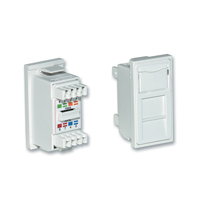 Essential-6 single outlet module 25x50mm