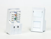 Essential-6 single outlet module 25x50mm - Low Profile
