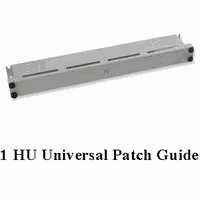 1HU Universal Patch Guide with front cover, White
