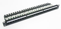 Essential 24 port PCB Patch Panel Top Connection Black