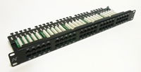 Voice Patch Panel 50 RJ45 3 pair Black