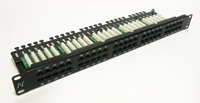 Voice Patch Panel 50 RJ45 3 pair Black