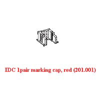 IDC 1 pair marking cap red