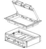 USCREED 60-75MM 3 OUTLET BOX 38MM