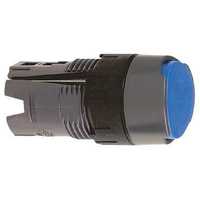 Blue circular pushbutton head