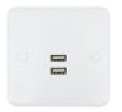 LWM 1G TWIN USB CHARGER PLATE