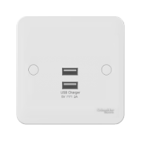 LWM 1G TWIN USB CHARGER PLATE RT PK