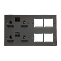 UFP 2 x 13A TSSO & 4 X 2 MOD EUR BBN