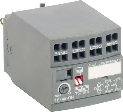 TEF4S-ON Timer elettronico a montaggio frontale ritardato alla eccitazione