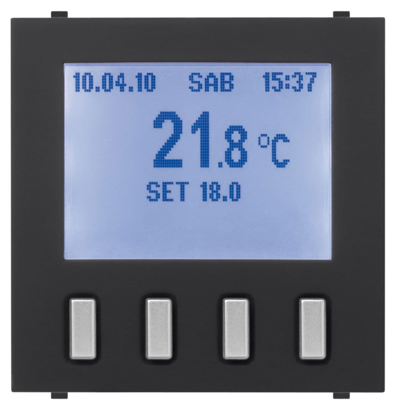 Termostati e Cronotermostati Heater 0gang Button Nero - Mylos