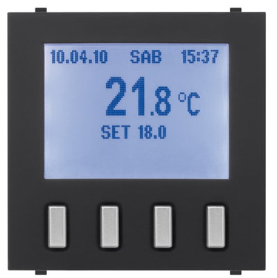 Termostati e Cronotermostati Heater 0gang Button Nero - Mylos