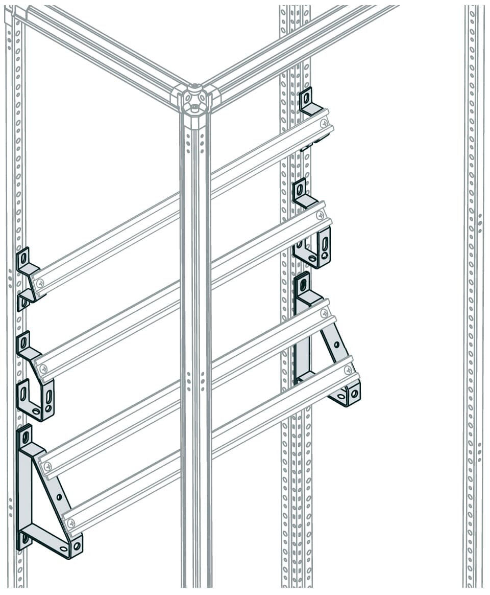 N.50 supporti inclinati 1 fila di morsetti + terra