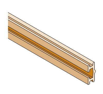 Barra sagomata in rame 630A sezione 35x10mm L=1750mm