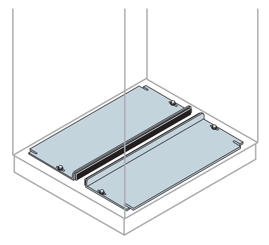 Flange ingresso cavi scorrevoli 600x600 mm (LxP)