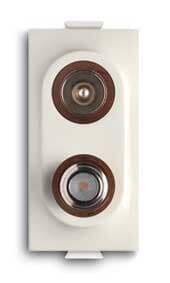 Prese TV Loop-through socket Bianco - Chiara