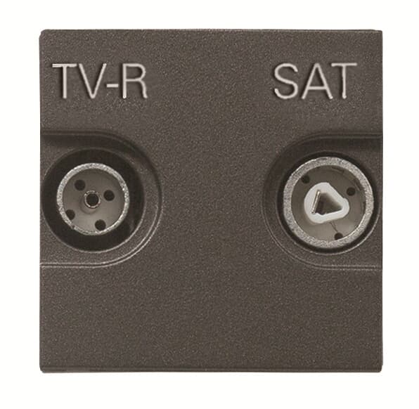 Presa TV Sat 2 gang Antracite - Zenit
