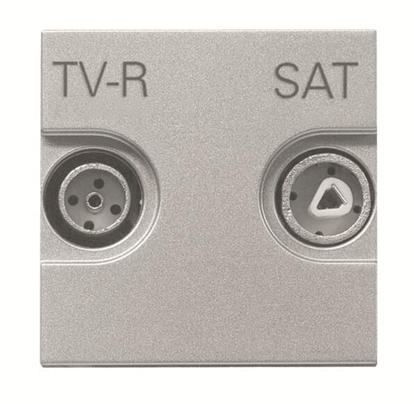 Presa TV Sat 2 gang Argento - Zenit