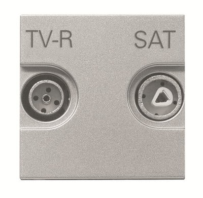 Presa TV Sat 2 gang Argento - Zenit
