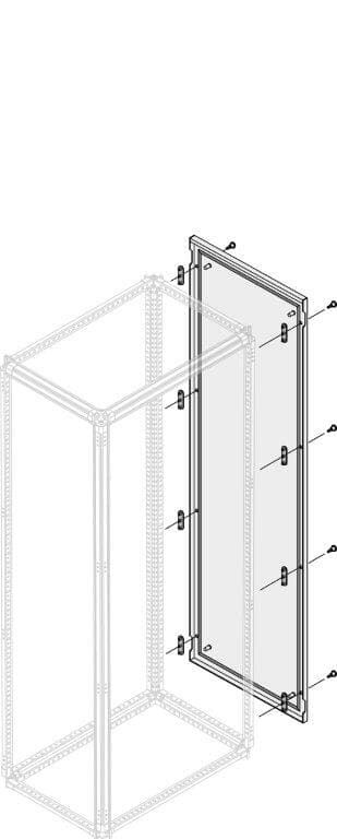 Pannello posteriore/laterale cieco IP65 H=1800mm L/P=300mm