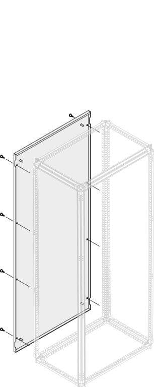 Pannello esterno posteriore/laterale cieco IP30/IP40 H=2000mm L/P=300mm