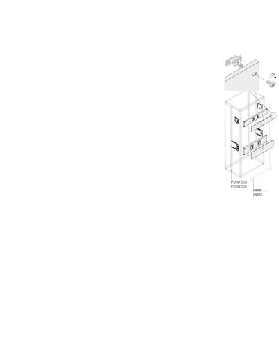 Kit XT4 3/4P fisso installaz. orizz. H=200mm L=600mm