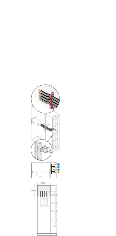 N.1 isolatore per connessioni XT1/XT2/XT3/XT4/T4 orizzontale