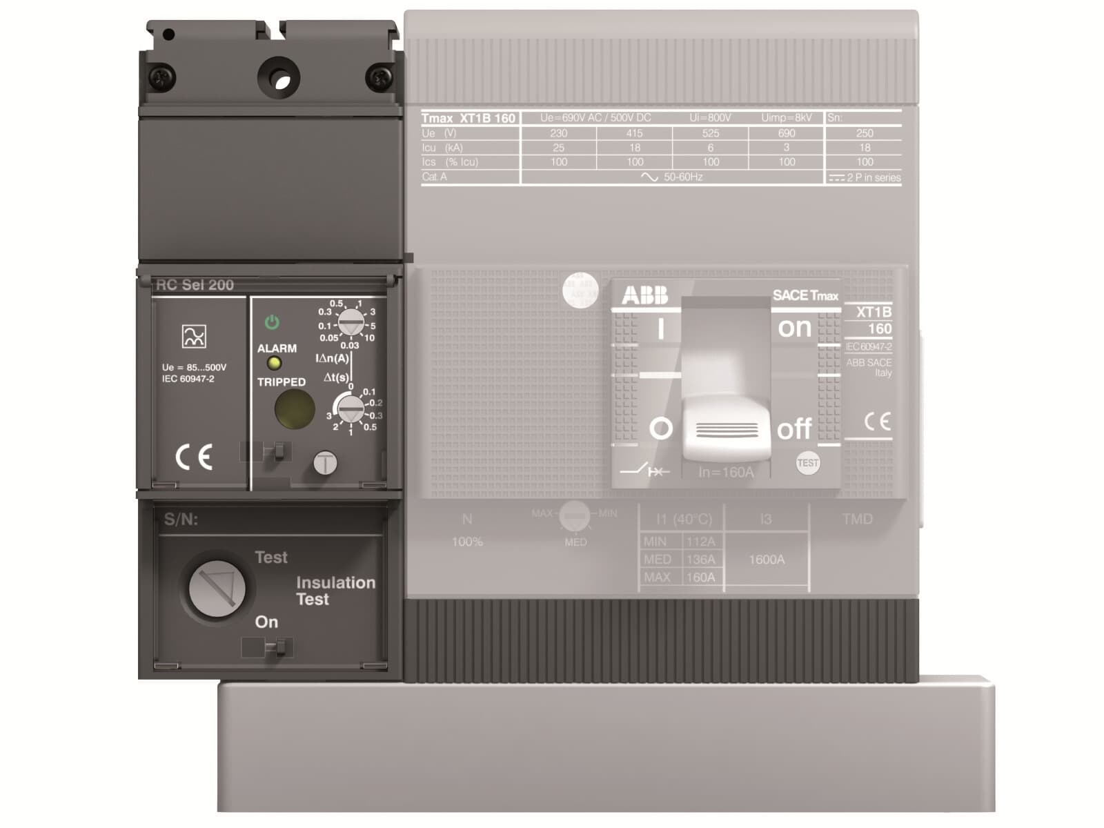 RC Sel 200 HV 85...690Vac XT1 4p F