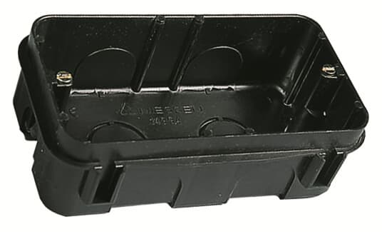 Device Connection Box (Round / Square) Flush mounting box 4-gang Black - Zenit