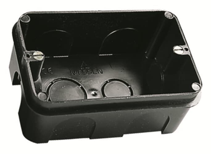 Device Connection Box (Round / Square) Flush mounting box 3-gang Black - Zenit
