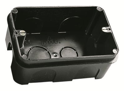 Device Connection Box (Round / Square) Flush mounting box 3-gang Black - Zenit