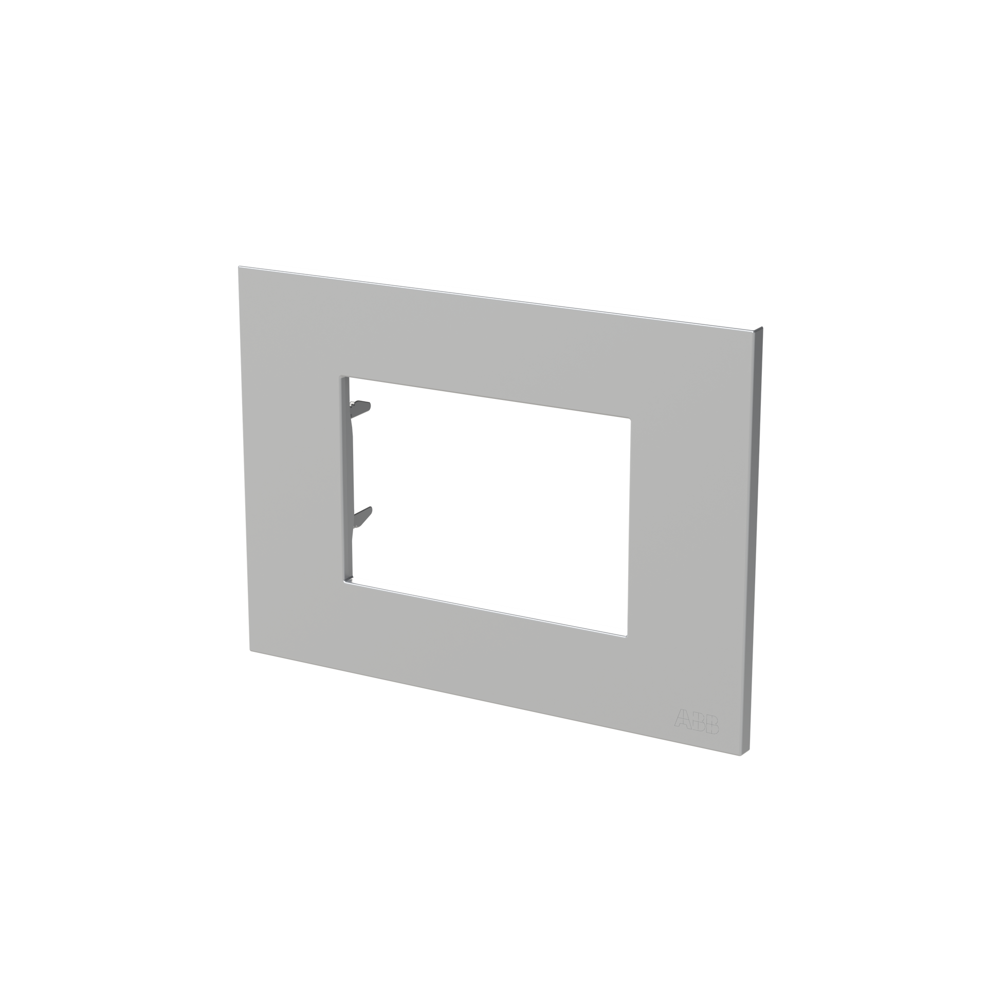 Placca 3 moduli 1-gang Argento - Zenit – Immagine 3 di 3