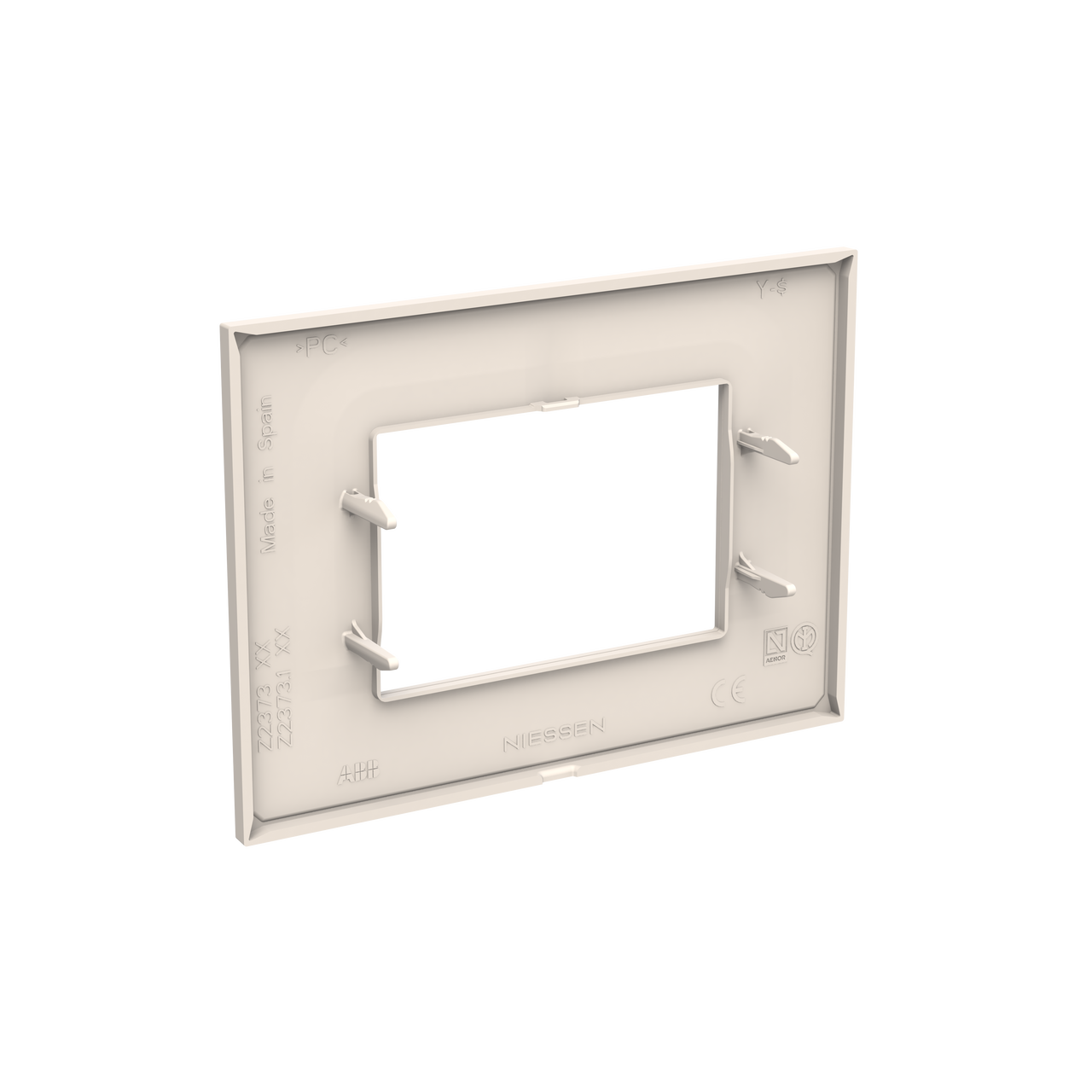 Placca 3 moduli 1-gang Bianco - Zenit – Immagine 2 di 3