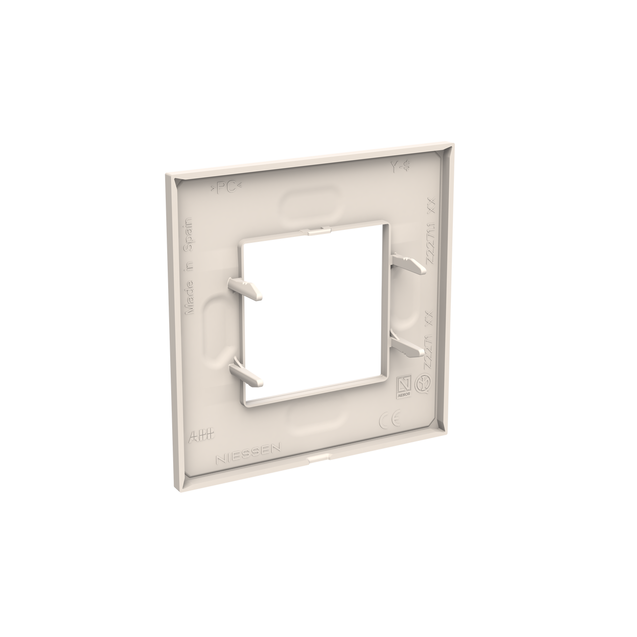 Placca quadra 2 moduli 1-gang Bianco - Zenit – Immagine 2 di 3