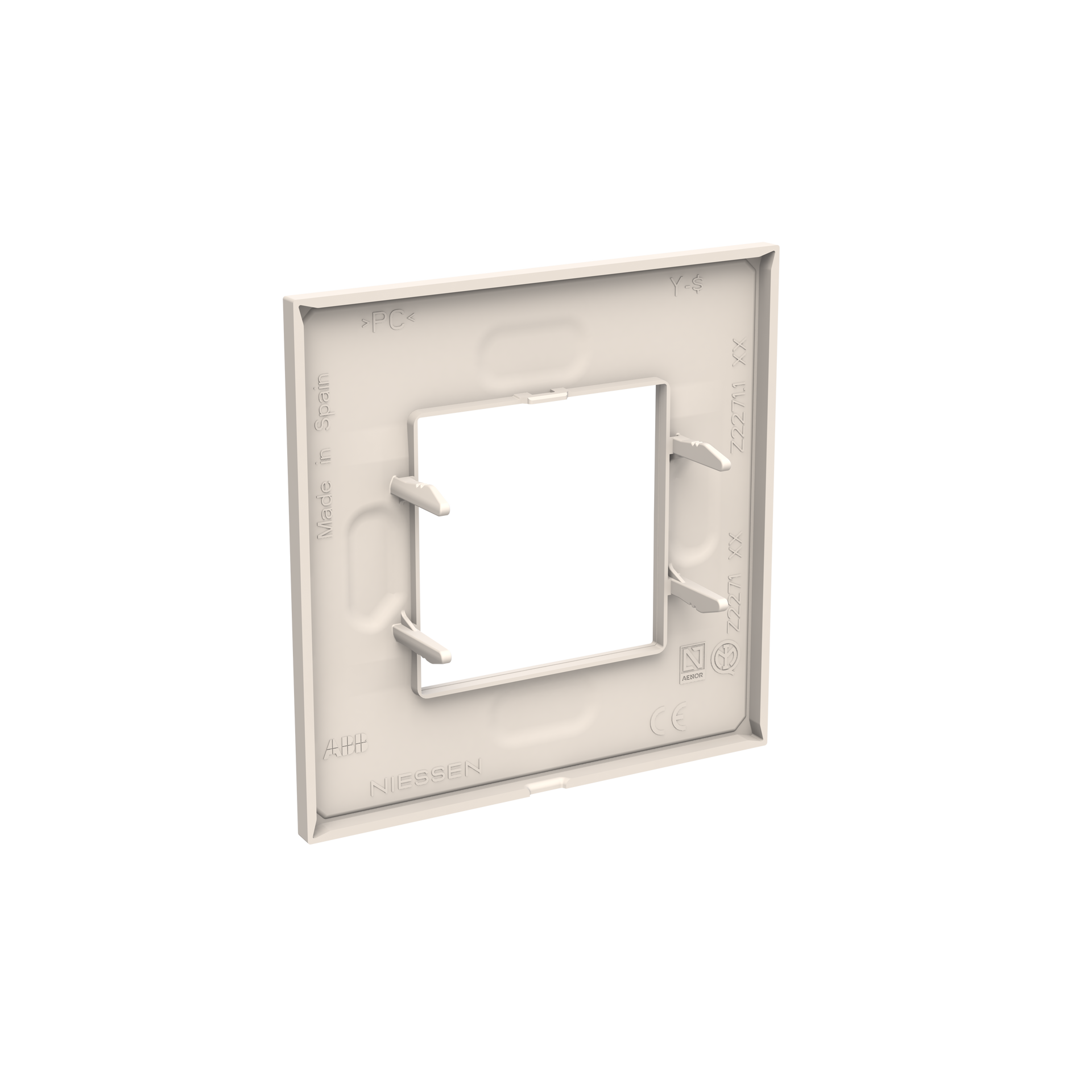 Placca quadra 2 moduli 1-gang Bianco - Zenit – Immagine 2 di 3