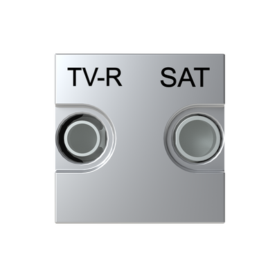 Presa TV Sat 2 gang Argento - Zenit
