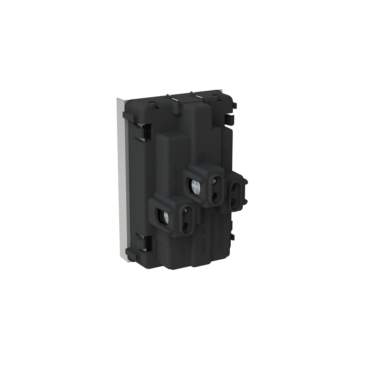 Presa euroamericana 2P+T Without imprint Argento - Zenit – Immagine 2 di 3