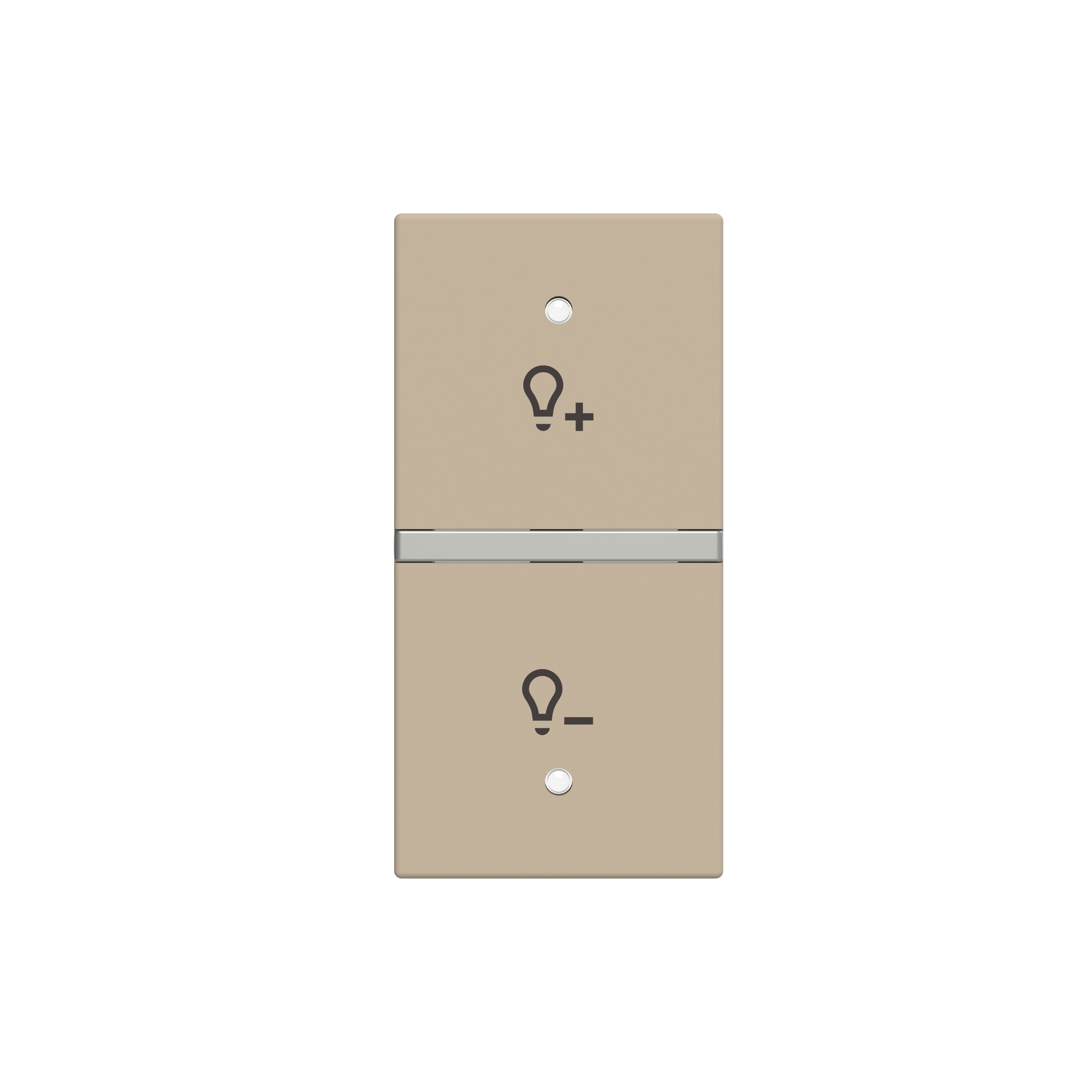 Tasto Symbol "light" for Dimmer Two-part rocker Champagne - Zenit – Immagine 3 di 3