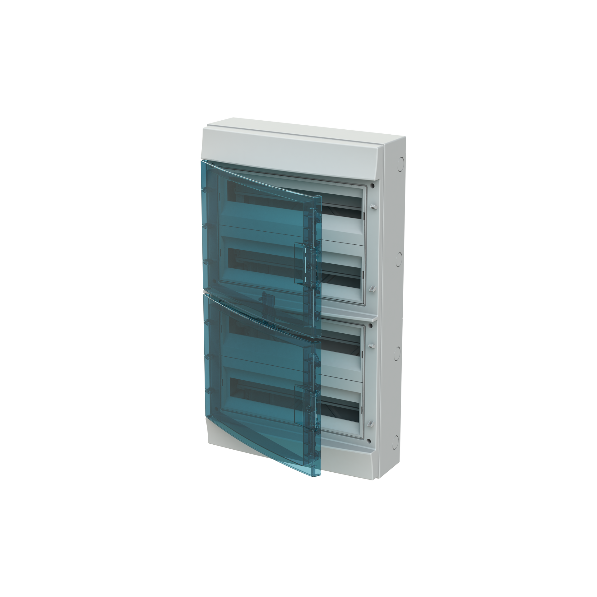 Parete IP65  MISTRAL65, Surface mounting, 72 modules, 4 row(s), IP65,  Door: Single, Plastic, Transparent, Dimensions: 735 mm x 430 mm x 155 mm – Immagine 3 di 3