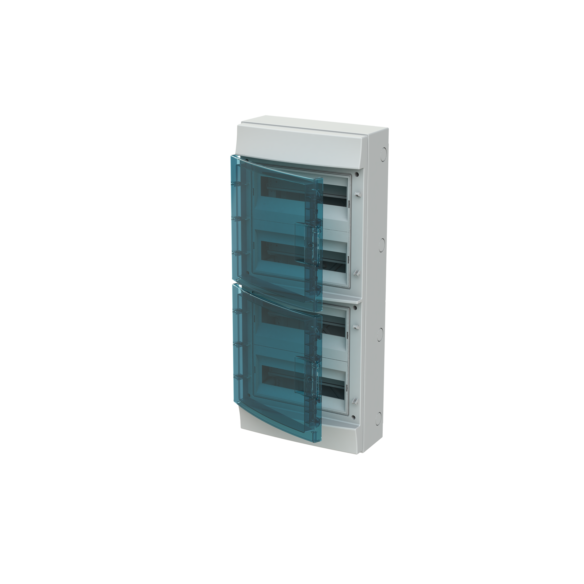 Parete IP65  MISTRAL65, Surface mounting, 48 modules, 4 row(s), IP65,  Door: Single, Plastic, Transparent, Dimensions: 735 mm x 320 mm x 155 mm