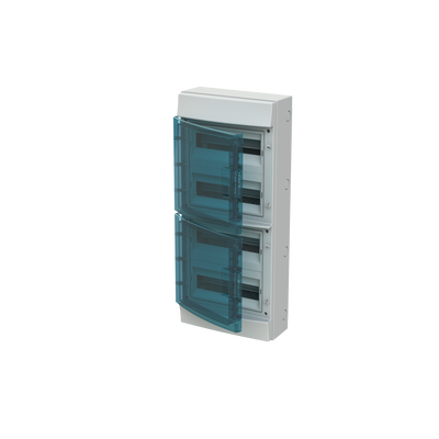 Parete IP65  MISTRAL65, Surface mounting, 48 modules, 4 row(s), IP65,  Door: Single, Plastic, Transparent, Dimensions: 735 mm x 320 mm x 155 mm