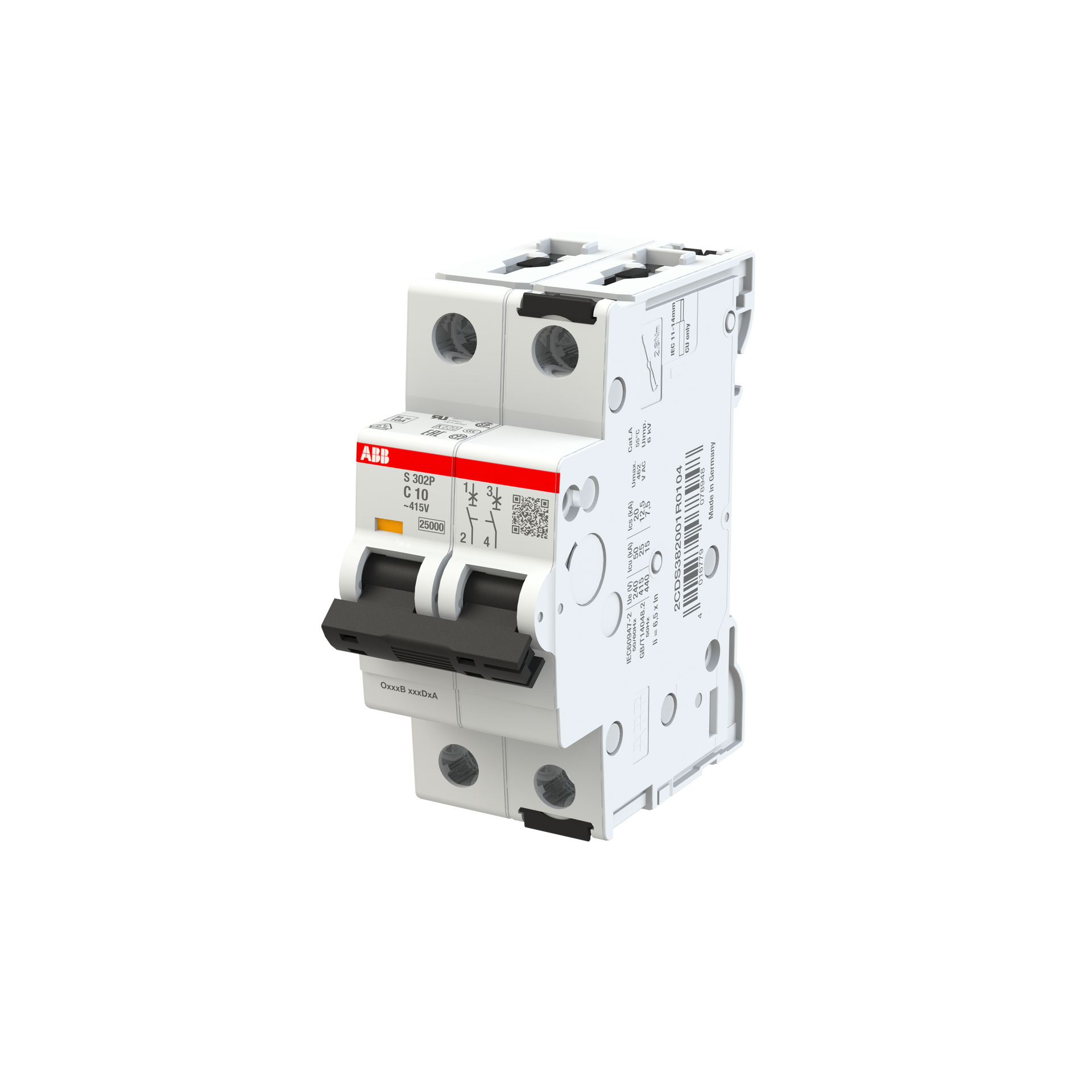 Miniature Circuit Breaker - S300P - 2P - 10 A - C - (AC) 25 kA – Immagine 3 di 3